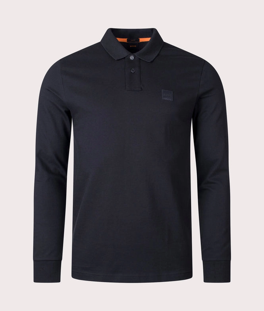 Hugo Boss Mens Slim Fit Passerby Long Sleeve Polo Shirt